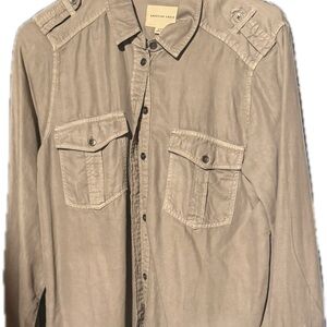 Women’s Tan American Eagle Outfitters super soft button up shirt